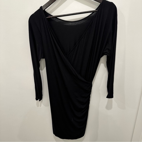 Theory Black Wrap Dress - Picture 4 of 5
